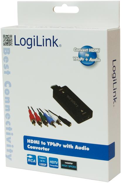 Immagine prodotto LogiLink HDMI a YPbPr (Digitale -> Digitale, Interruttore audio)