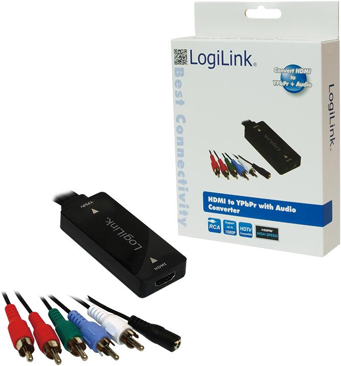 Immagine prodotto LogiLink HDMI a YPbPr (Digitale -> Digitale, Interruttore audio)