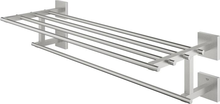 Grohe Start Cube QuickFix multi-bath towel rail, 600mm, adhesive, supersteel