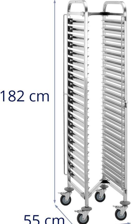 Produktbild Royal Catering Tablettwagen Stikkenwagen Tablett Abräumwagen Regalwagen 20 1/1-GN / 30 1/3-GN