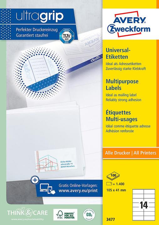 Image du produit Avery Étiquettes universelles
