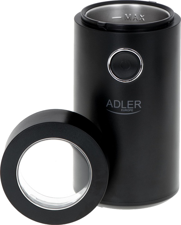 Immagine prodotto Adler Macinacaffè AD4446bs 150 W, Capacità chicchi di caffè 75 g, Interruttore di sicurezza del (Spina CH)