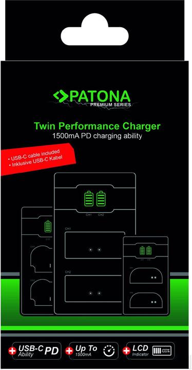 Produktbild Patona Premium Twin Charger Sony NP-FW50 (Kamera Akku Ladegerät)