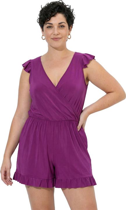 Actual product image Ulla Popken Ruffled Swim Romper (52)