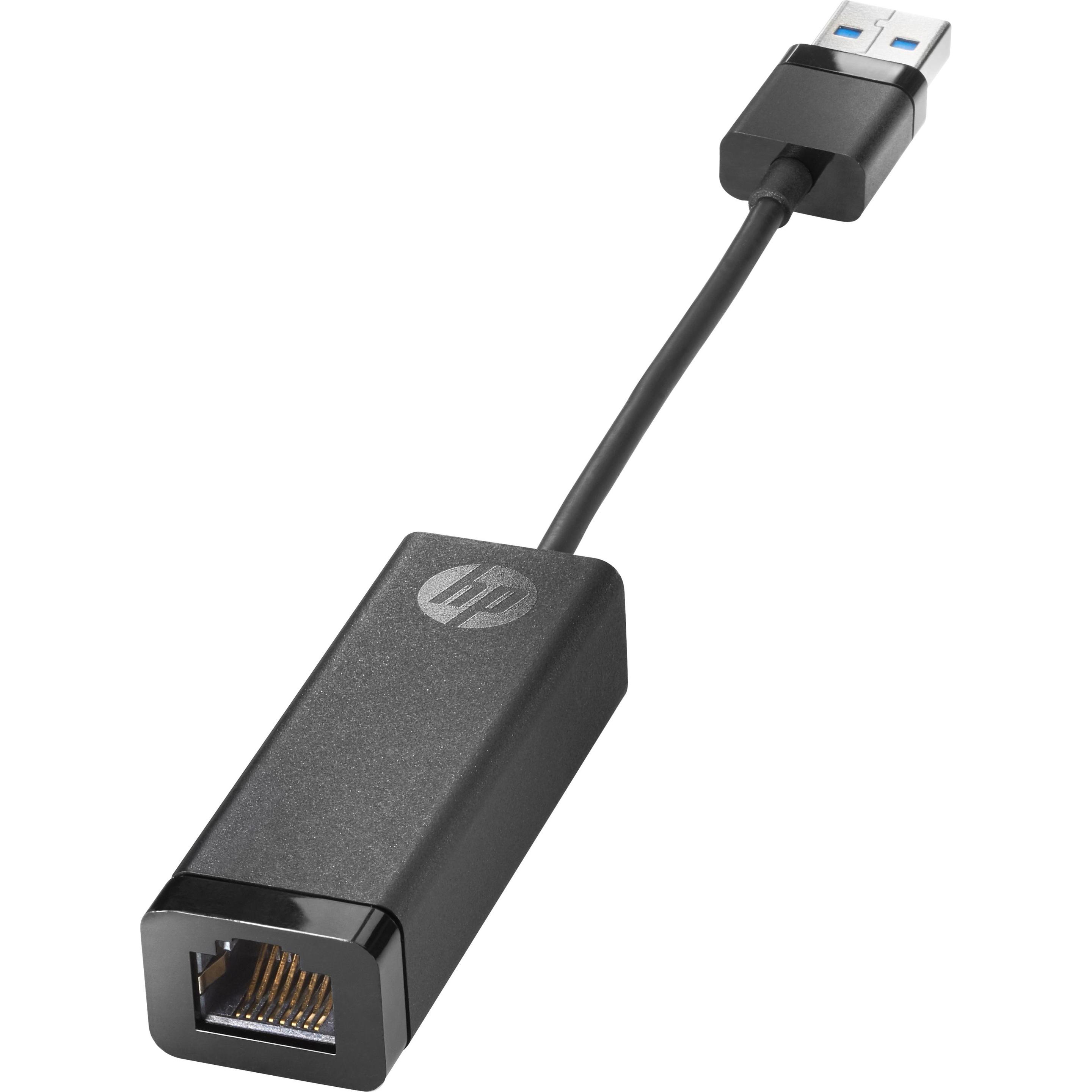 HP USB 3.0 to Gig RJ45, Adapter, G2, Bulk 120 (USB, USB 3.0, RJ45 Gigabit Ethernet (1x)), Netzwerkad