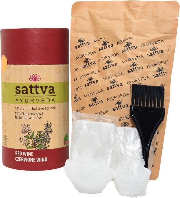 Actual product image Sattva Ayurveda Sattva Natural Herbal Dye For Hair Natural Herbal Hair Dye Red Wine 150G (Red wine)