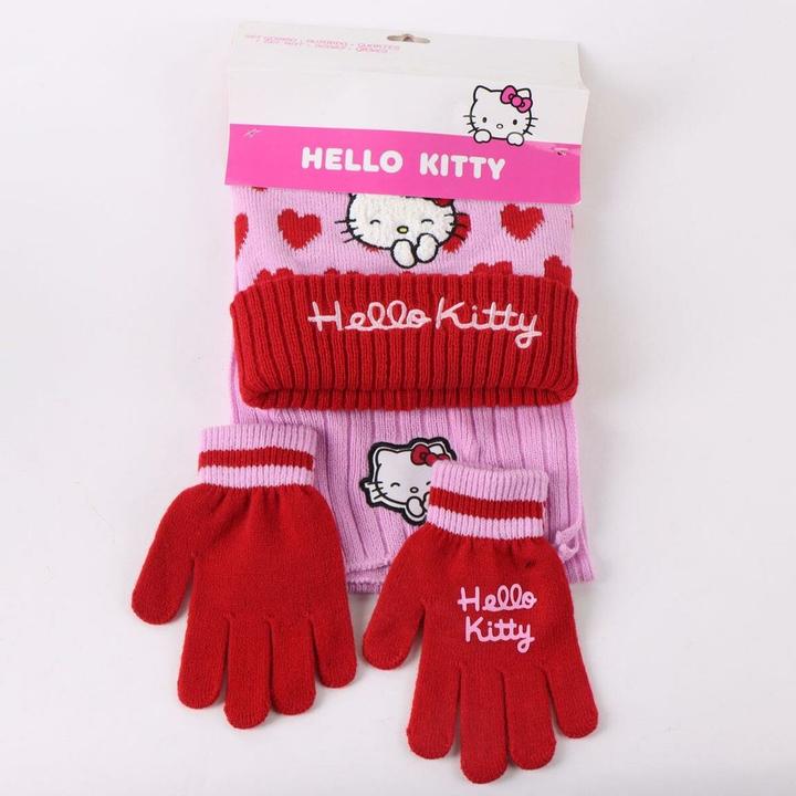 Actual product image Cerdá Hello Kitty winter set snood hat gloves