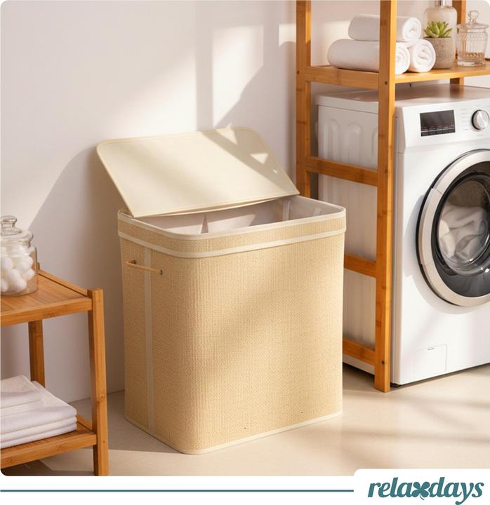 Actual product image Relaxdays Laundry bin