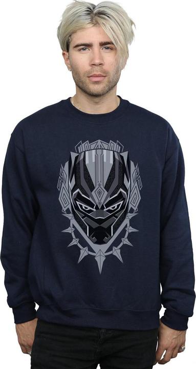 Actual product image Mens Black Panther Head Cotton Sweatshirt (XL)