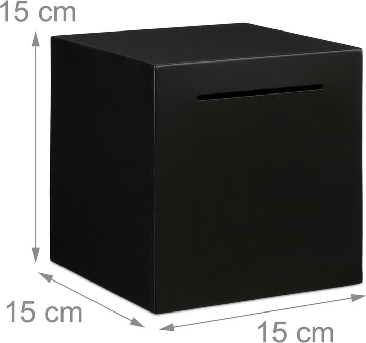 Relaxdays Spardose nicht zum Öffnen (15 x 15 x 15 cm)