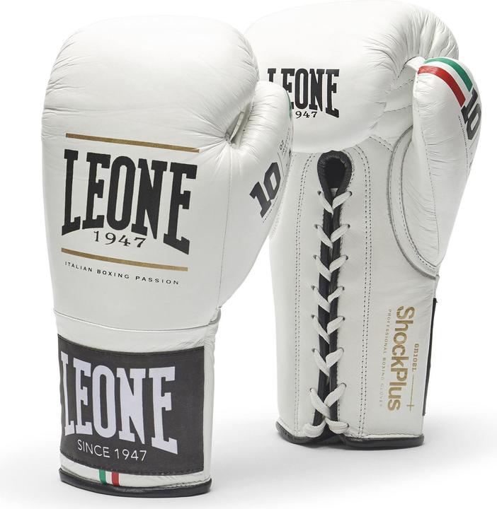 Produktbild Leone Boxhandschuhe Shock Plus GN102L Weiss (8 OZ, One Size)