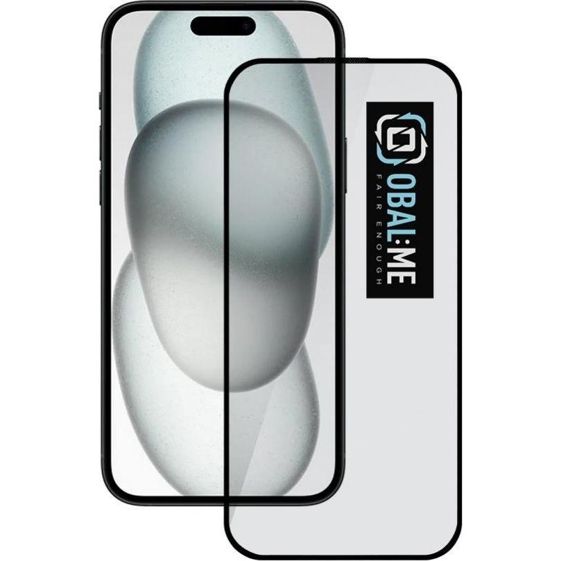 Obal:Me 5D Glass Screen Protector for Apple iPhone 15 Black (1 Stück, Apple iPhone 15), Smartphone Schutzfolie, Schwarz