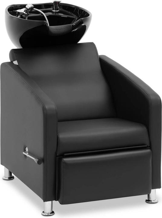 Physa Salon Backwash Unit With Leg Rest - inclinable washbasin with mixer tap, hose, and showerhead