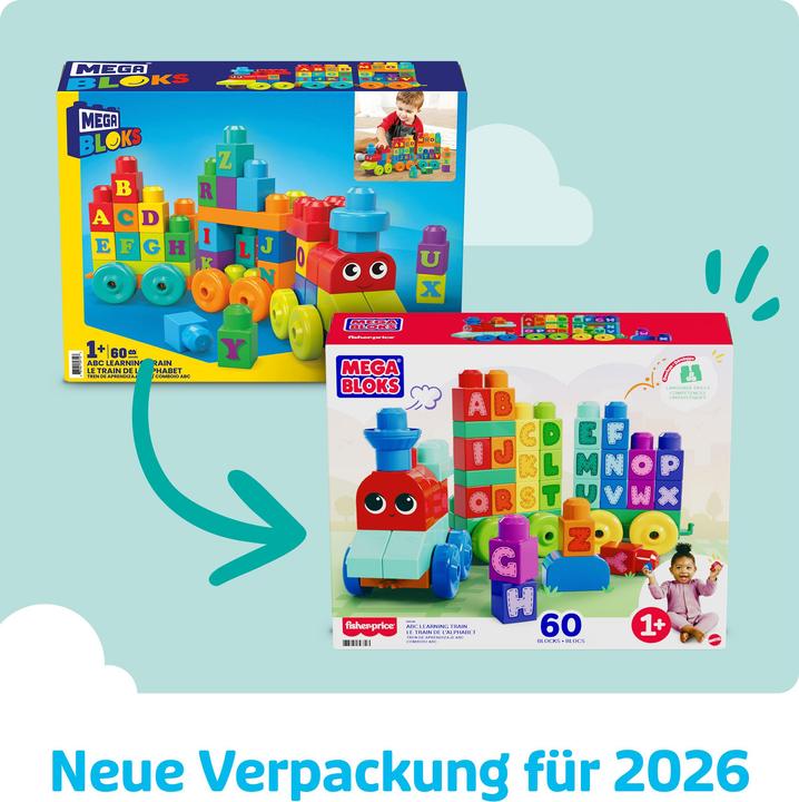Actual product image Mega Bloks ABC Learning Train (60 pieces)