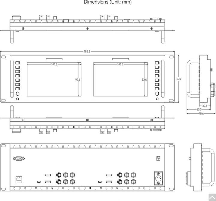 Produktbild Feelworld D71 Dual Rack Monitor SDI