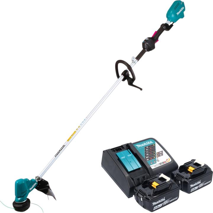Makita DUR 190 LRG2X9 Akku Rasentrimmer 18 V 300 mm Brushless + 2x Akku 6,0 Ah + Ladegerät