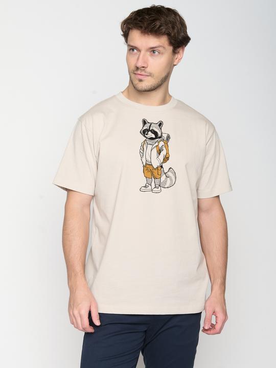 Actual product image Greenbomb T-Shirt Animal Raccoon Hike (XL)