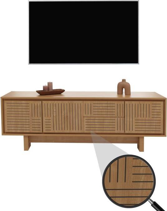 Produktbild Mendler TV-Rack HWC-O34, Melamin 51,5x150x39,5cm – Ulme natur