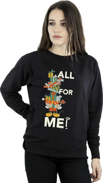 Actual product image Disney Womens/Ladies Mickey Mouse Presents All For Me Sweatshirt (XL)