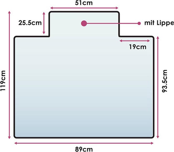 Actual product image Trenddeko Ultimat floor protection mat (119 x 89 cm)