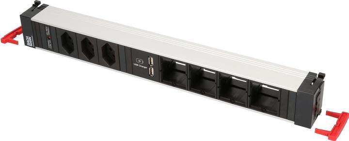 Produktbild Bachmann Steckdosenleiste CONFERENCE 3x T13, USB, 4x Custom-ABD leer (3x, Typ 13)