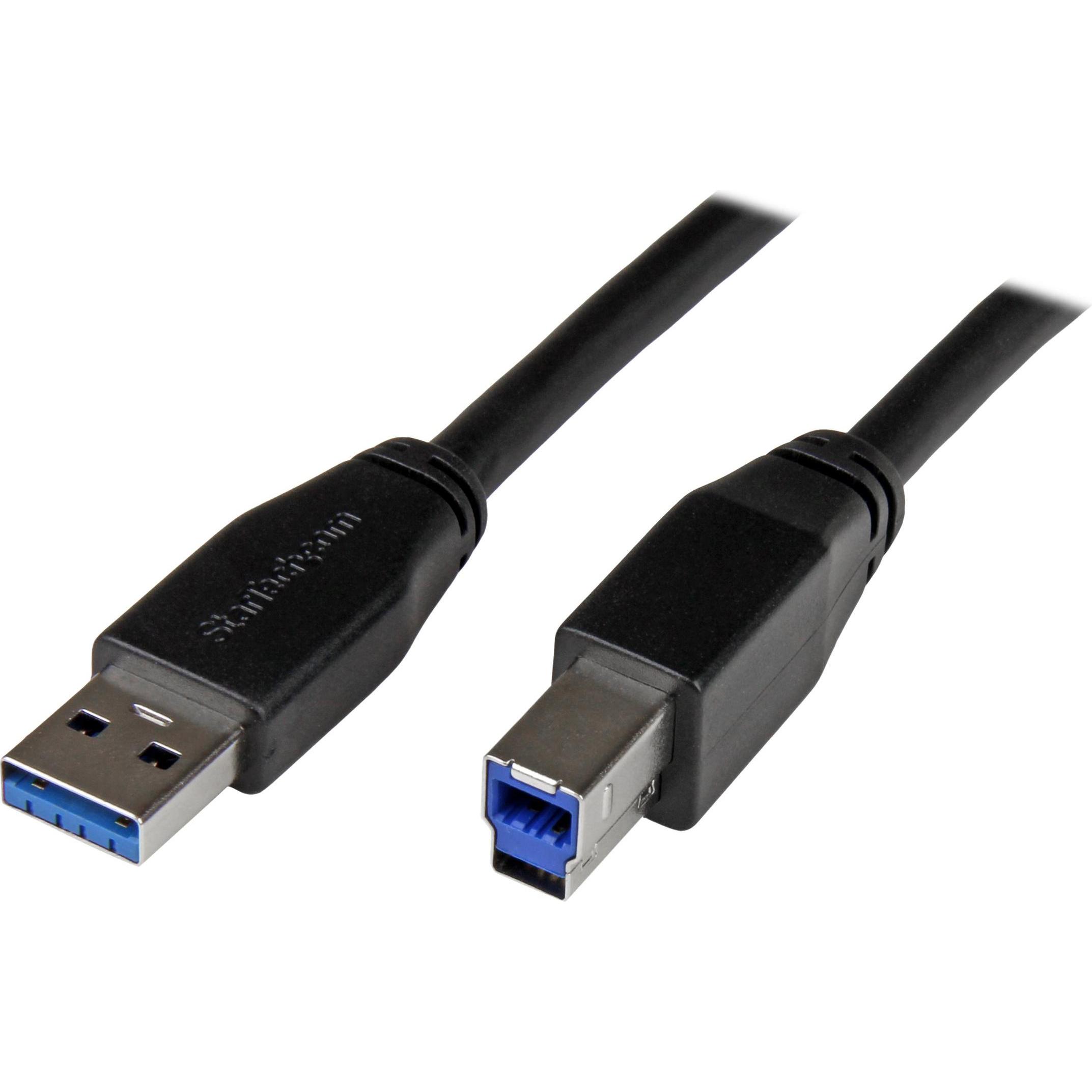 StarTech 1m SuperSpeed USB 3.0 A to B Cable - St/St - Cavo di connessione USB 3.0 (1 m, USB 3.2 Gen 1), Cavo USB