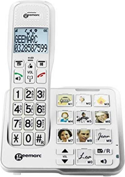 Produktbild Geemarc AMPLIDECT 595-2 PHOTO Schnurloses Seniorentelefon Anrufbeantworter, Foto-Tasten Beleuchtetes Display
