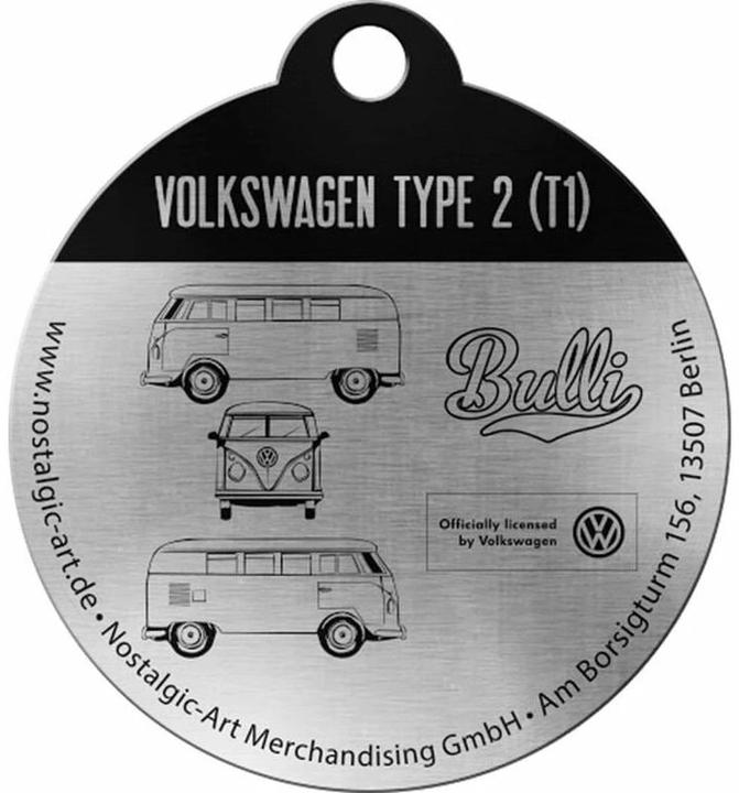 Immagine prodotto Nostalgic-Art Merchandising Portachiavi VW Bus Ø 4 cm, 1 pezzo, Multicolore
