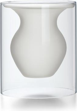 Produktbild Philippi Vase Esmeralda XS Transparent/Weiss (1 x, 7 x 20 cm)