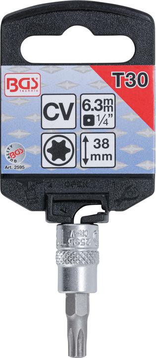 Actual product image BGS Bit Socket 6.3 mm (1/4") Drive T-Star (for Torx) T30 (T30)