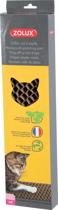 Zolux Cardboard scratching Honeycomb with catnip 110x40x450 mm (45 cm, Brown)