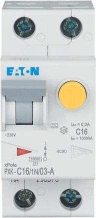 Produktbild Eaton Electric GmbH FI/LS-Kombischalter C 16A 1p+N 300mA PXK-C