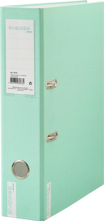 Ancor A4 Lever Arch File 8cm EMBOSS Green (A4, 70 mm, 1 Stück)