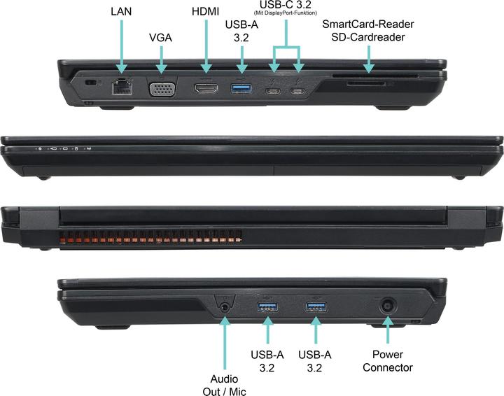 Immagine prodotto Fujitsu Celsius H7510 CAD Workstation (32 GB, 15.60", 512 GB, Germania, A / Come nuovo)