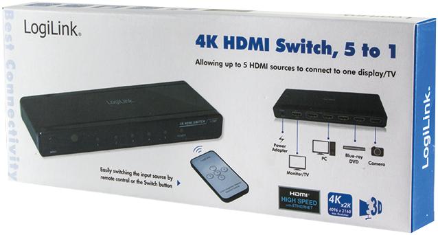 Produktbild LogiLink HDMI 5-Port Switch (Video Switch)