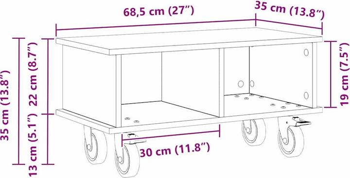 Actual product image vidaXL TV-Ständer (35 x 35 x 35 cm)