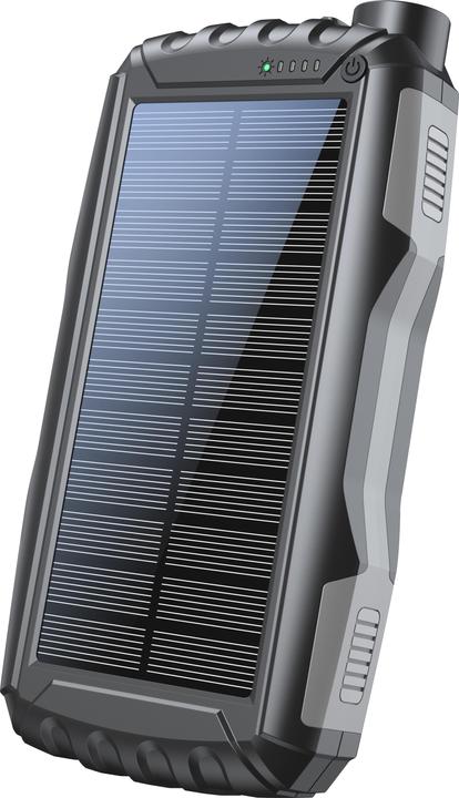 Actual product image Denver Powerbank Solar PSO-20009 20000mAh + Flashlight (20000 mAh, 10 W, 74 Wh)