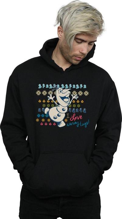 Immagine prodotto Disney Frozen I Love Warm Hugs Felpa con Cappuccio Uomo (XXL)