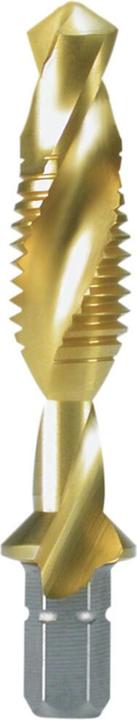 Actual product image Ruko Combination machine tap bit "Short" HSS-TiN ground