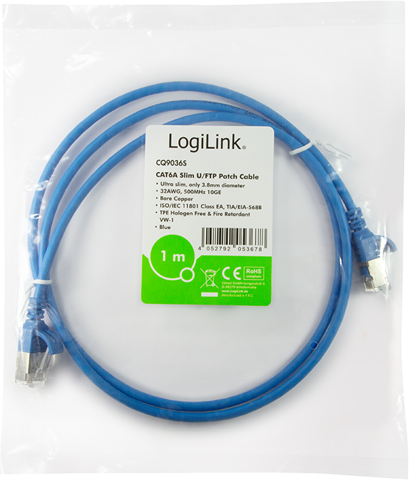 Actual product image LogiLink Network cable (STP, CAT6a, 0.30 m)