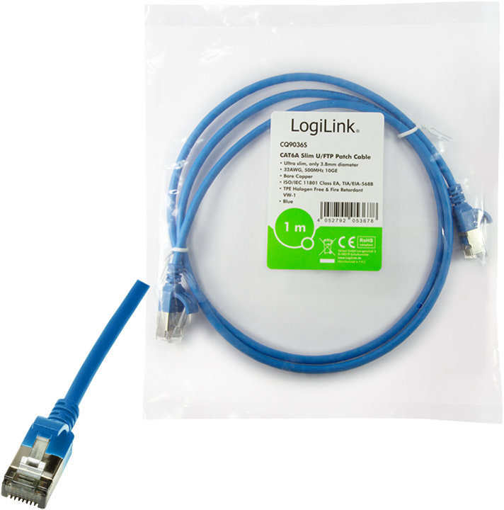 Actual product image LogiLink Network cable (STP, CAT6a, 0.30 m)