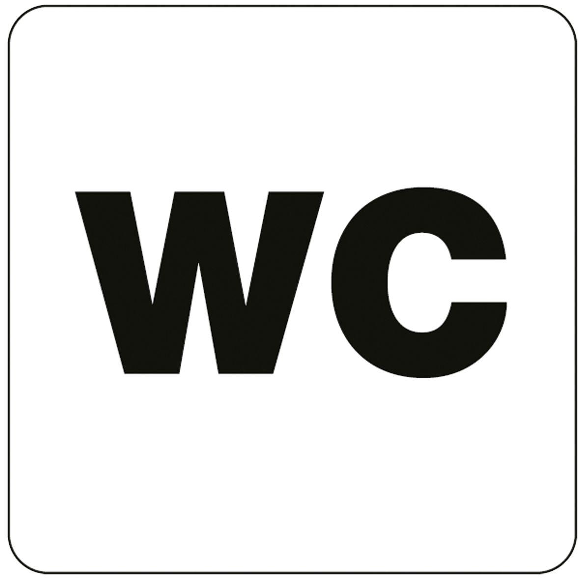 2x Moedel, Informationsschild, Piktogramm "WC"