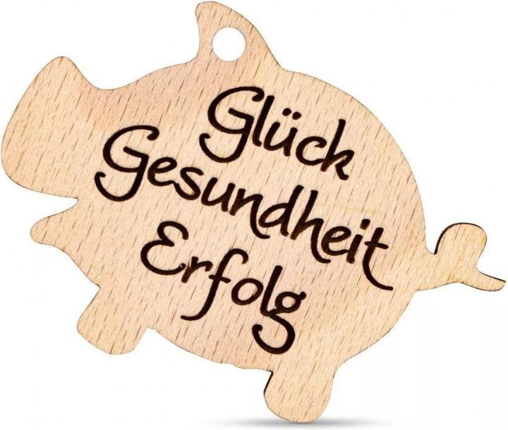 Image du produit ZNatur Cochon porte-bonheur Pendentif Cadeau Décoration avec gravure Bonheur Santé Succès No.63