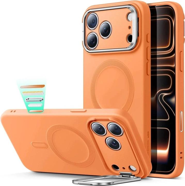 Productafbeelding ESR - Cloud Soft HaloLock Kickstand - iPhone 17 Pro - Orange (Apple iPhone 17 Pro Max)
