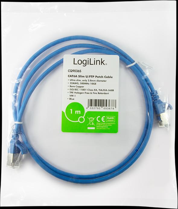 Productafbeelding LogiLink Netwerkkabel (STP, CAT6a, 0.50 m)