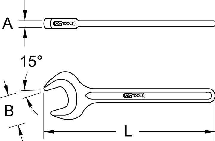 Produktbild KS Tools Einmaul-Kraftschlüssel (46 mm)