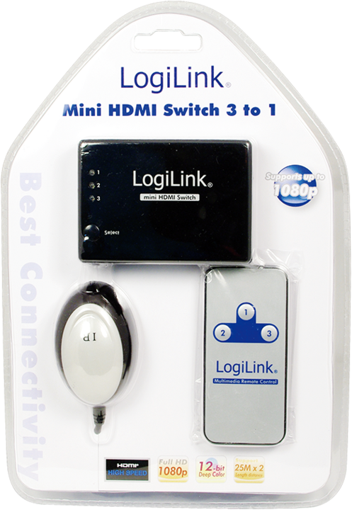 Produktbild LogiLink HDMI 3-Port mit Verstärker