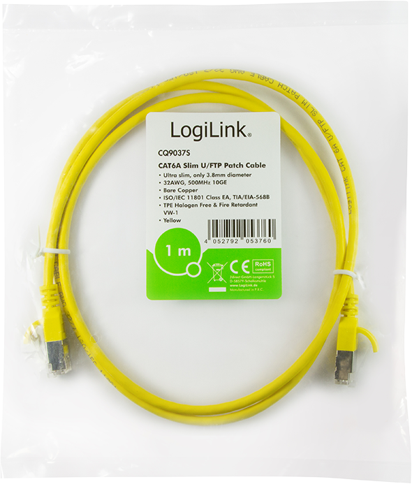 Immagine prodotto LogiLink Cavo di rete (STP, CAT6a, 1 m)