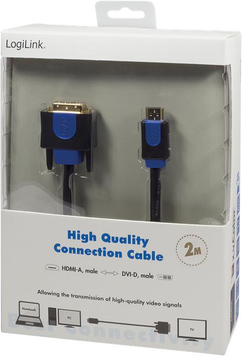 Immagine prodotto LogiLink HDMI (Typ A) — DVI (2 m, DVI, HDMI)