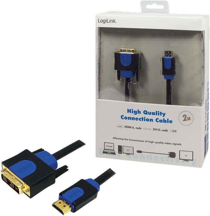 Image du produit LogiLink HDMI vers DVI (1 m, DVI, HDMI)